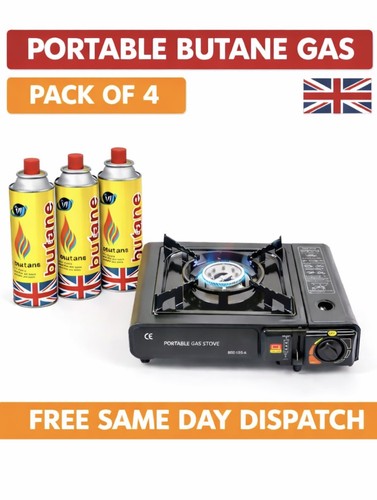 4pc can butane - gas, portable