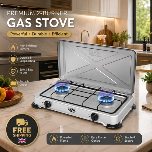 Portable double burner gas - burner,