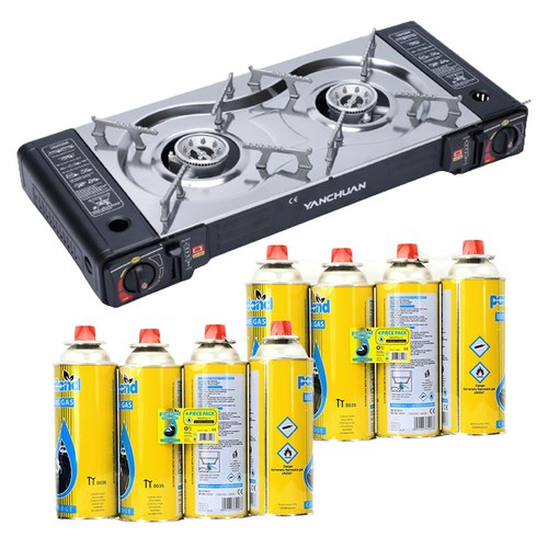 Portable double burner - burner, hob