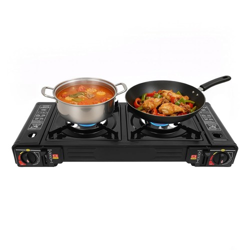 Portable dual burner camping - burner,