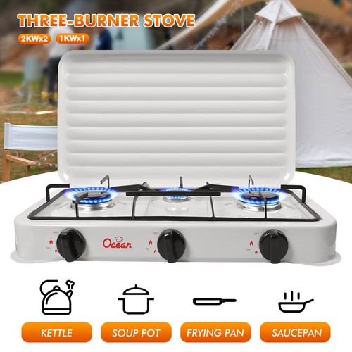 Portable double burner - portable, gas