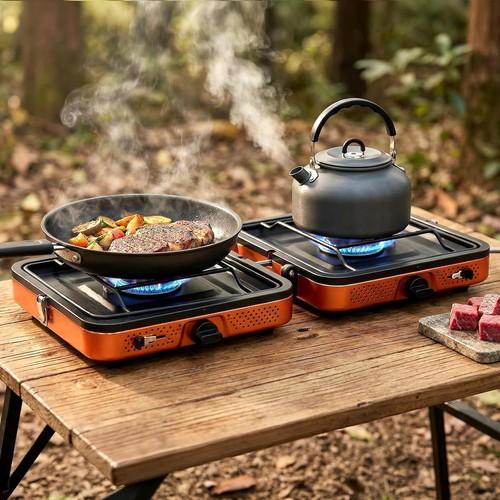 Camping gas stove double - gas,